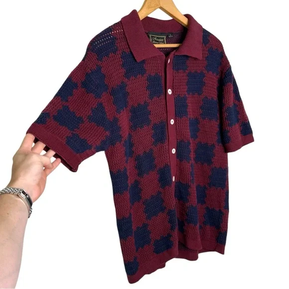 Massive Luxury Knitted Button Down Polo Shirt - Picture 4 of 7